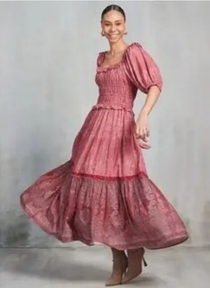 Ro's Garden Percey Puff Sleeve Maxi Dress Dress‎ in Baltisan thumbnail 1