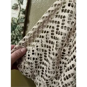 Vintage First Glance size XL crocheted cardigan coastal boho USA thumbnail 4