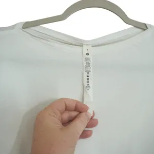 Lululemon Back In Action Long Sleeve Shirt White Pima Cotton Size 4‎ Boat Neck thumbnail 3