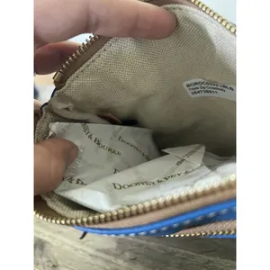 Dooney & Bourke Light Blue Leather North South Triple Zip Crossbody Bag NWT thumbnail 9