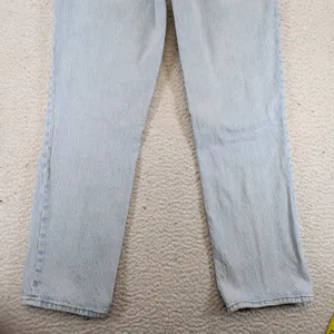 Abercrombie Fitch Curve Love 90s Straight Ultra High Rise Light Wash Jeans 26/2S thumbnail 6