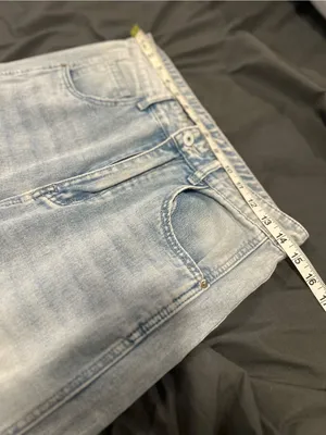 Light Wash Distressed Wide Leg Barrel Jeans Sz:M Indie Hipster Punk Grunge Y2K. thumbnail 3
