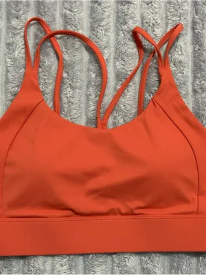 Coral Strappy Back Sports Bra with Hook Closure — Size M — NWOT thumbnail 3