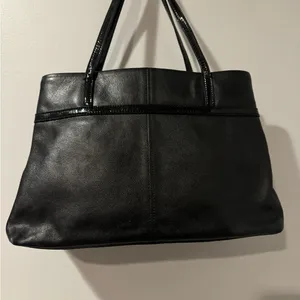Kate Spade Black Patent Leather Bow‎ Accent ToteC thumbnail 3