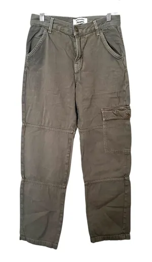 REFORMATION Utility‎ Straight Leg Cargo Pant Army 24 thumbnail 1
