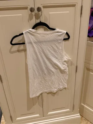 Spiritual Gangster White Graphic Muscle Tank with Pastel Tiger Print thumbnail 2