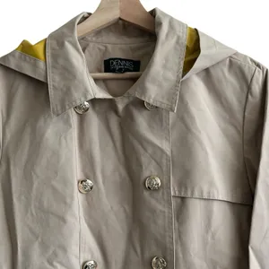 Dennis Basso Water Resistant Trench Coat S Hooded Women’s Minimalist Old Money thumbnail 4