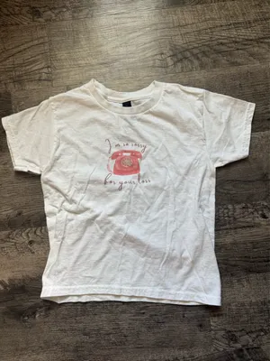 Sabrina Carpenter Baby Tee White Size XS thumbnail 1