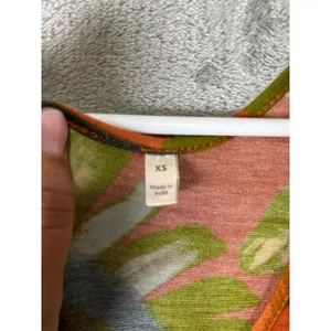 Soft Surroundings Fabiana Tropical Maxi Dress XS Orange Flowy‎ Boho Resort Vacay thumbnail 4