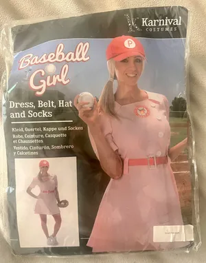 Baseball Girl costume Red Size M thumbnail 1