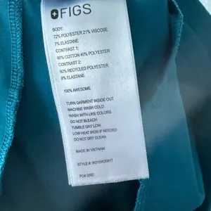 FIGS Teal Jogger Scrub Pants Womens Elastic Waist Drawstring Pockets Small Nurse thumbnail 6