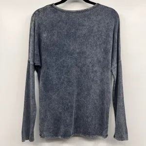 Cloth & Stone Anthropologie Top Blue Knit V-Neck Dolman Long Sleeve Womens Small thumbnail 2