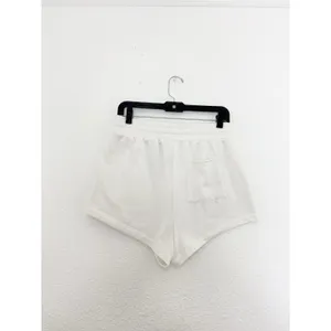 For Love & Lemons Cream Sweat Shorts Size Medium Embroidery Comfort Loungewear thumbnail 12