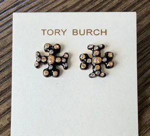 Tory Burch Roxanne Jeweled Stud Earrings NEW thumbnail 1