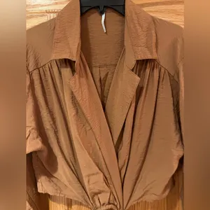 Young Fabulous & Broke YFB Derby Cutout Midi Brown Shirtdress‎ Dress Size Small thumbnail 5