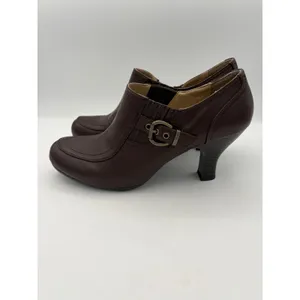 Women’s White Mountain Size 8.5 Brown Leather Heeled MuleS thumbnail 3
