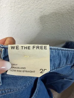 NWT We The Free CRVY Graceland Low Rise Straight Jeans Country‎ Blue Size 25 thumbnail 11