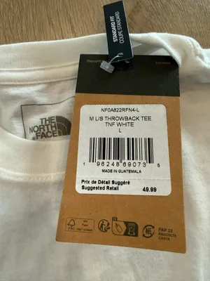 White Northface Throwback Tee thumbnail 2