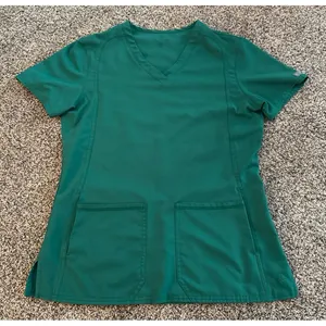 Med Couture‎ Women's Green Short Sleeve Scrub Top Size Small thumbnail 1