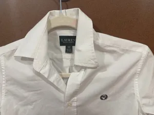 Lauren Ralph Lauren kid 12 white button up shirts long sleeve thumbnail 2