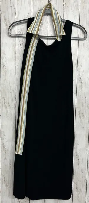 Lauren Ralph Lauren Black Sleeveless Halter Striped Star Artsy Long Flowy Dress thumbnail 1
