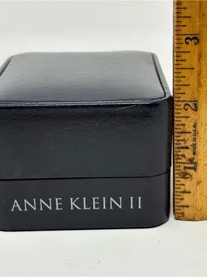 Anne Klein II Women’s Wristwatch Black Leather Strap & Anne Klein Watch Gift Box thumbnail 8