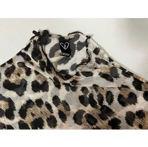 Windsor Brown Cheetah Leopard Animal Print Long Sleeve Turtleneck Shirt Top Blouse Tee Size M 🐆✨ thumbnail 2