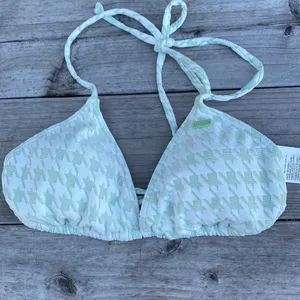 Roxy Check It Mint Houndstooth Triangle Bikini Top Size S NWT thumbnail 8