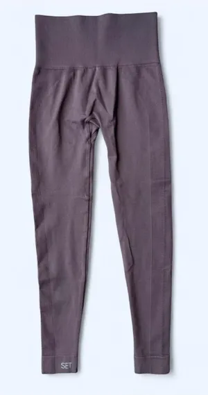 SET Active High-Waist Seamless Leggings in Mauve Activewear Yoga Pilates Gym XS thumbnail 1
