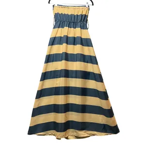 Poetry‎ Striped Maxi Dress Womens Medium Strapless Sleeveless Casual thumbnail 8