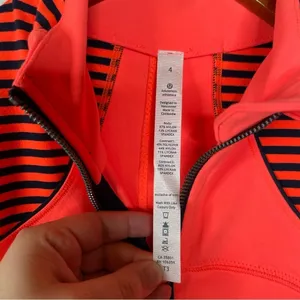 Lululemon Forme Jacket Light Flare‎ Classic Stripe Light Flare Inkwell Size 4 thumbnail 6