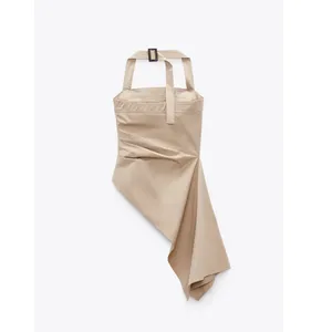 NWT Zara Woman Asymmetric Gabardine Top Bloggers Fav Size XS thumbnail 5
