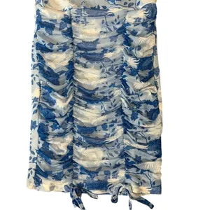 Missguided Blue Dragon‎ Floral Ruched Bodycon Mini Dress Y2K Size 2 Going Out thumbnail 8