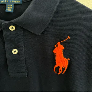 Navy Ralph Lauren cropped polo shirt thumbnail 3