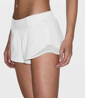Lululemon Hotty Hot Running Shorts Size 8 Cream White Athletic thumbnail 1