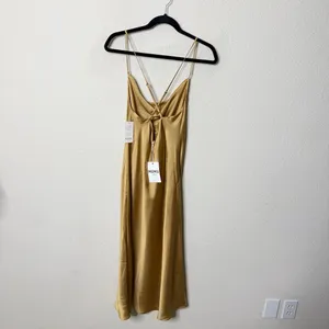 NWT Show Me Your Mumu‎ Verona Cowl Dress True Gold Womens Size S thumbnail 5
