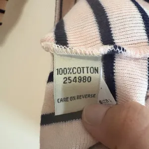 L.L.‎ Bean Striped 100% Cotton 3/4 Sleeve Pink Navy Top Women's Small Peru thumbnail 5