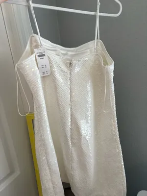 Abercrombie sequin dress white thumbnail 4