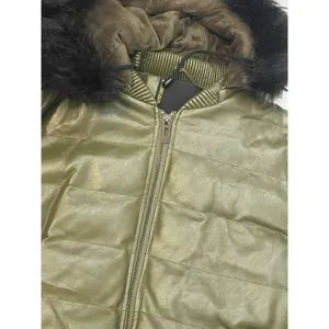 Men's Olive Green Jacket Robert Phillipe Jacket‎ Removeable Fur Hood thumbnail 2