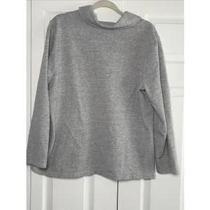 T by Talbots Neck‎ Pullover Melange Shawl Collar Size XL Gray Athleisure Relaxed thumbnail 6