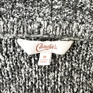 Candie's Gray Open Front Knit Cardigan Sweater thumbnail 6