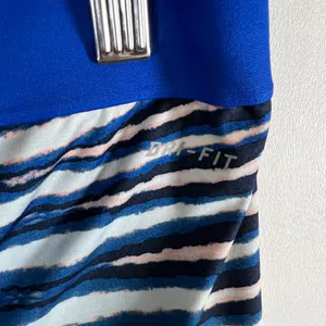 Nike Pro Dri-FIT Women Blue Pink‎ Striped Compression Athletic Shorts Size Large thumbnail 7