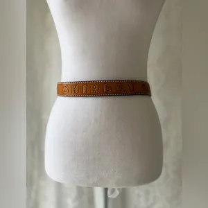 Vintage “Shirley” Hand Tooled Leather Western Belt Floral Size 30 thumbnail 12