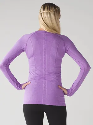 Lululemon Swiftly Tech Long Sleeve Crew Heathered Moonlit Magenta Top thumbnail 8
