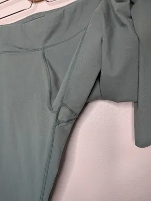 Pact Womens Organic Cotton Green Full-Length Leggings Size XL thumbnail 4