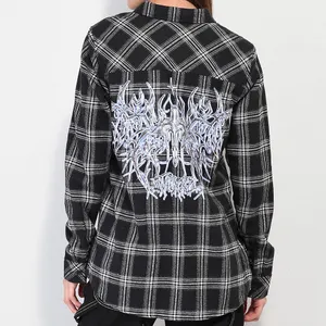 SWIXXZ Flannel‎ Button Shirt Medium Chrome Grunge Emo Skater thumbnail 2