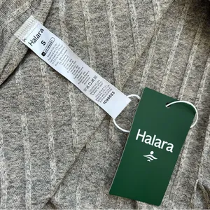 HALARA Ribbed Knit V Neck Long Sleeve Flare Mini Casual Dress NWT Size Small thumbnail 11