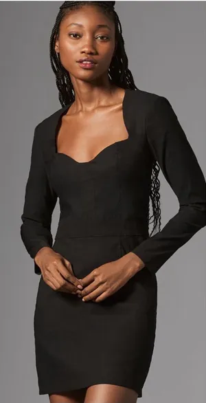 NWT Anthropologie Long Sleeve Sweetheart Slim Dress thumbnail 1