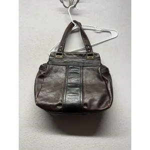 Kate Spade Rare Brown/Black Leather Turn Lock Shoulder Bag Purse With Dust Bag thumbnail 5