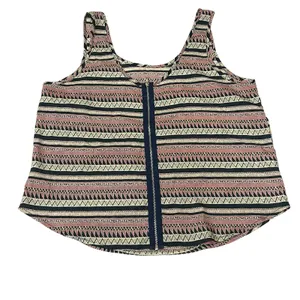 Bjewel (M) Aztec Tribal Print Scoop Neck Exposed Back Zipper Round Hem Tank thumbnail 9